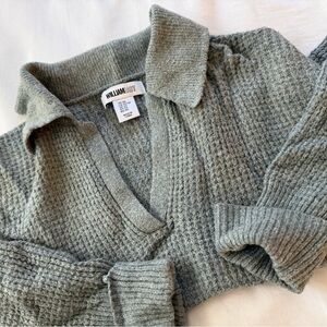 William Rast Women's V-Neck Sweater in Gray